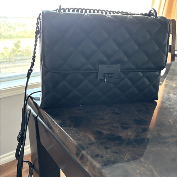 Aldo Black Quilted Shoulder Bag - Picture 5 of 5